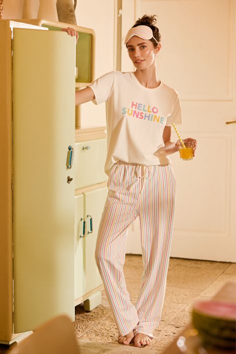 63489 SUMMER Pyjama long trousers and shirt short sleeves