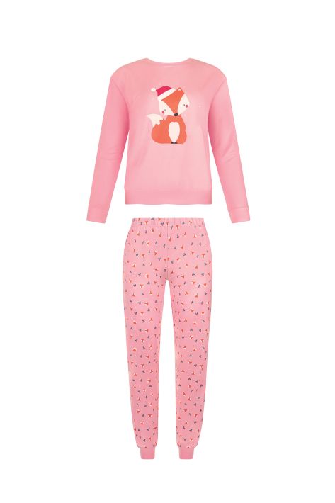 63498 FOXY Pyjama long joggers and shirt long sleeves - with patent